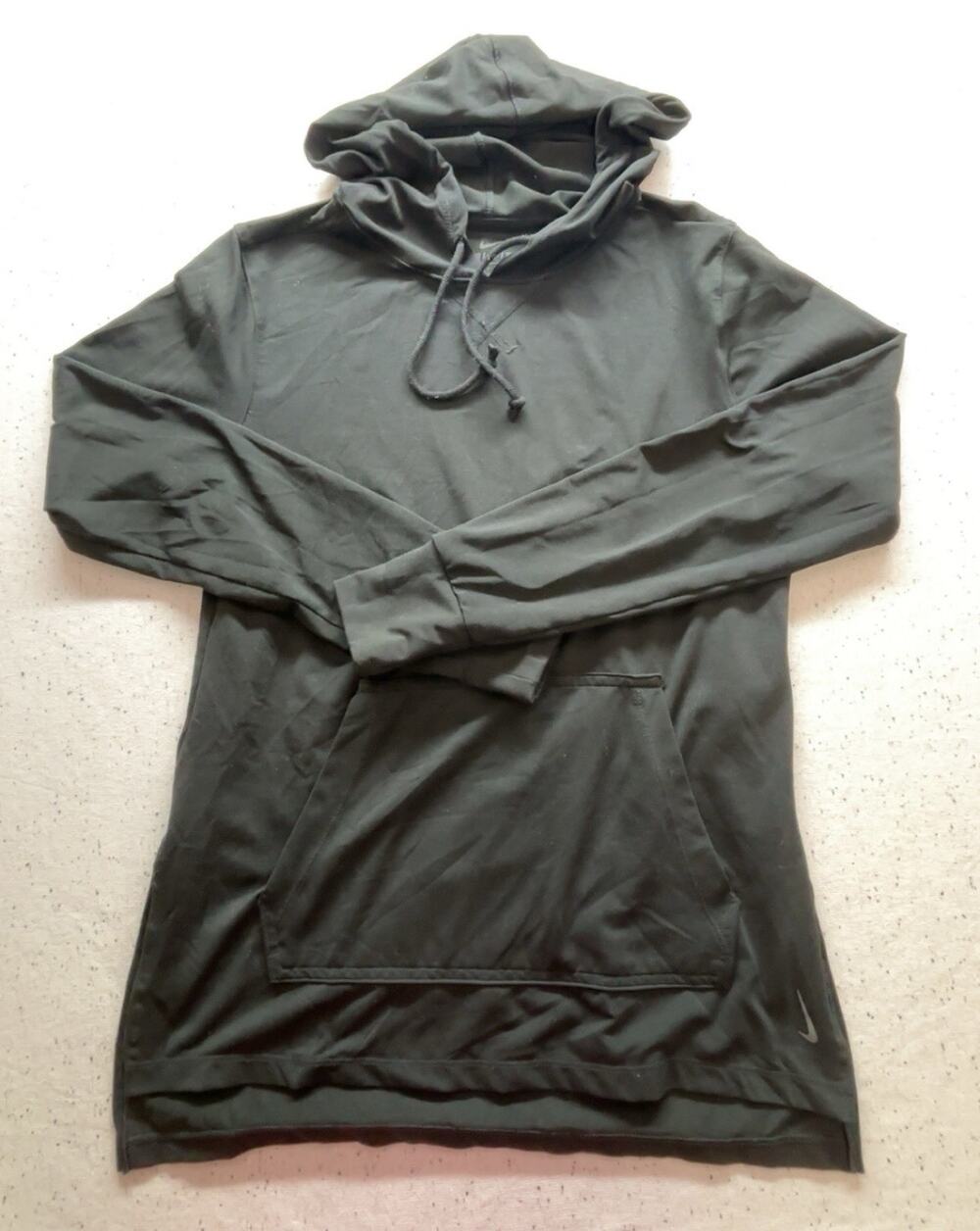 Nike Swoosh Dri-FIT Running Training Hoodie Sweatshirt Black Small Activewear